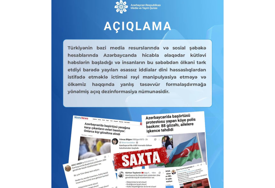 Azərbaycanda “hicab həbsləri” yoxdur!